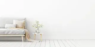 La decoración minimalista de casas en blanco